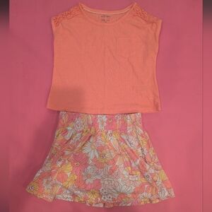 Girls Skirt and Shirt Set, Size 5/6